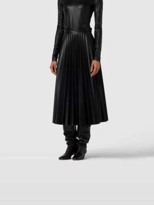 Spódnica midi w skórzanym wyglądzie MM6 Maison Margiela Czarny