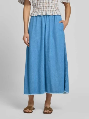 Spódnica midi w stylu dżinsowym model 'IZEWAY' American Vintage Jasnoniebieski
