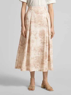Spódnica midi we wzór na całej powierzchni model 'PALMIRA' SEDUCTIVE