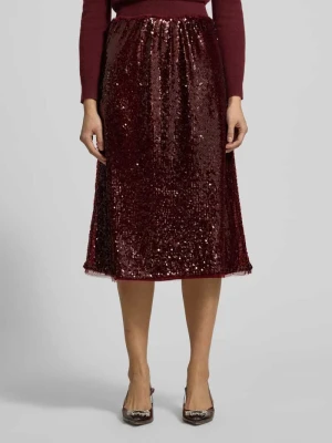 Spódnica midi z cekinami i elastycznym pasem milano italy