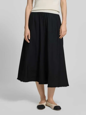 Spódnica midi z czystego lnu Tommy Hilfiger