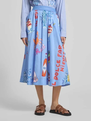 Spódnica midi z czystej bawełny milano italy
