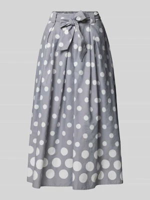 Spódnica midi z czystej bawełny z ozdobną kokardą MORE & MORE