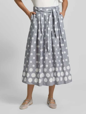 Spódnica midi z czystej bawełny z ozdobną kokardą MORE & MORE