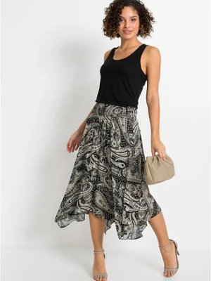 Spódnica midi z czystej wiskozy bonprix