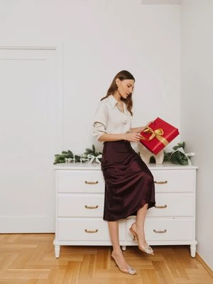 Spódnica midi z delikatnym połyskiem – Liaison en Vogue Olsen