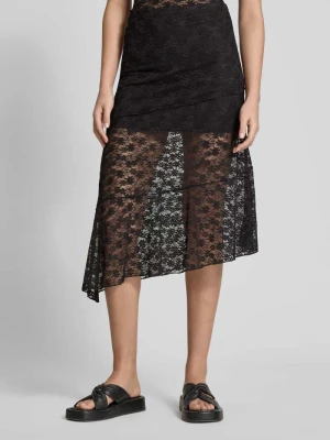 Spódnica midi z efektem podpalenia Review