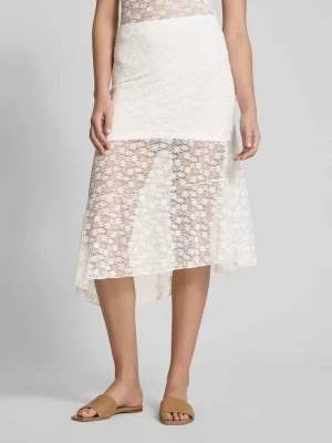 Spódnica midi z efektem podpalenia REVIEW