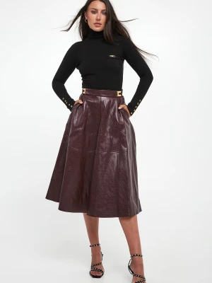 Spódnica midi z ekoskóry ELISABETTA FRANCHI