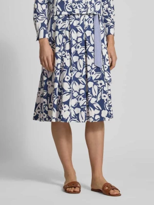 Spódnica midi z elastycznym brzegiem i paskiem do wiązania MORE & MORE