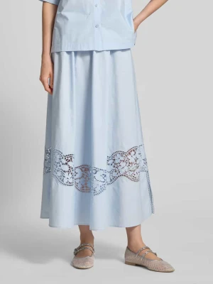 Spódnica midi z haftem angielskim model 'Redu' MOS MOSH