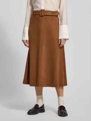 Spódnica midi z imitacji skóry z paskiem MORE & MORE