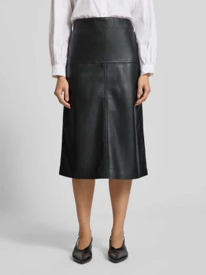 Spódnica midi z imitacji skóry z rozcięciem Rich & Royal