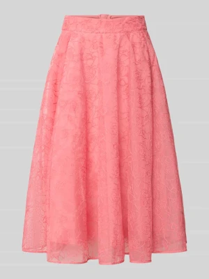 Spódnica midi z kwiatowym haftem na całej powierzchni model 'Krizie' Ted Baker Koralowy