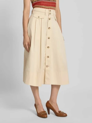 Spódnica midi z listwą guzikową model ‘GILCHRIST’ Lauren Ralph Lauren