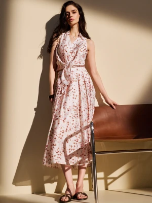 Spódnica midi z lyocellu w kwiatowy print TARANKO