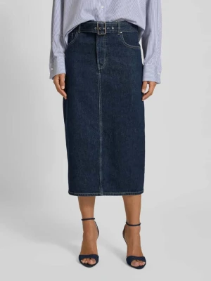 Spódnica midi z materiału stylizowanego na denim model ‘Gatje’ HUGO