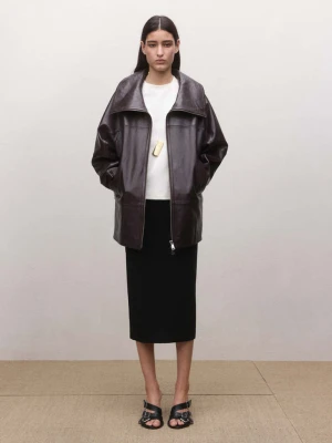 Spódnica midi z mieszanki wełny czarny - Kobieta - - MANGO