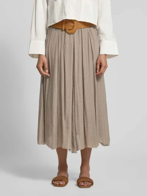 Spódnica midi z mieszanki wiskozy z paskiem Apricot