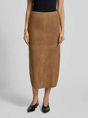 Spódnica midi z naturalnej skóry koziej model ‘GUELFI’ MAX&Co.