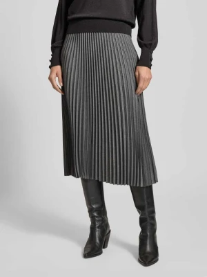 Spódnica midi z plisami i elastycznym pasem comma