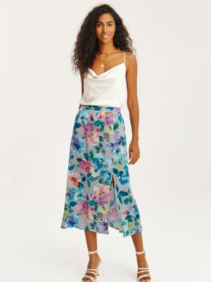 Spódnica midi z rozcięciem Flowers Avenue XS