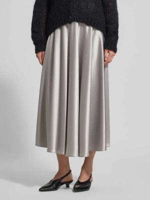 Spódnica midi z satyny z elastycznym pasem HERZENS