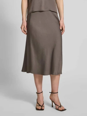 Spódnica midi z satyny z elastycznym pasem model ‘URA’ drykorn