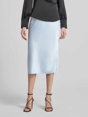 Spódnica midi z satyny z rozcięciami po bokach Calvin Klein Womenswear