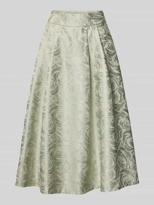 Spódnica midi z satyny z wpuszczanymi kieszeniami RINASCIMENTO