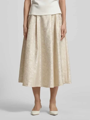 Spódnica midi z satyny z wpuszczanymi kieszeniami RINASCIMENTO
