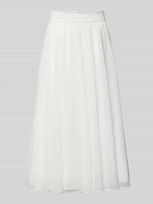 Spódnica midi z szyfonu z zamkiem błyskawicznym luxuar