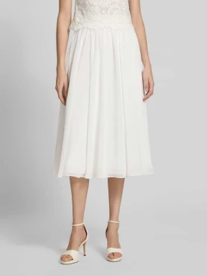 Spódnica midi z szyfonu z zamkiem błyskawicznym luxuar