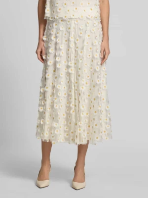Spódnica midi z tiulu we wzór na całej powierzchni LUISA CERANO
