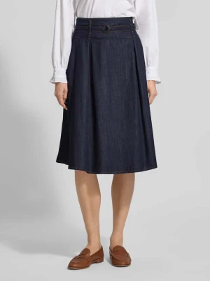 Spódnica midi z tkaniny stylizowanej na denim MORE & MORE