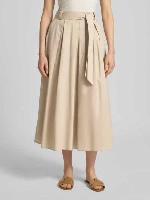 spódnica midi z wiązanym paskiem MORE & MORE