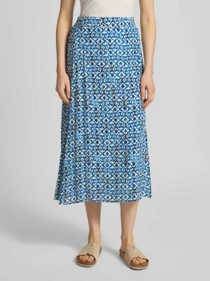 Spódnica midi z wiskozy we wzór na całej powierzchni model 'MARRAKECH' Ichi