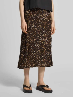 Spódnica midi z wiskozy we wzór na całej powierzchni model 'MARRAKECH' Ichi