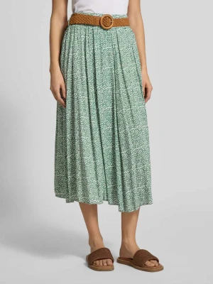 Spódnica midi z wiskozy z paskiem Apricot