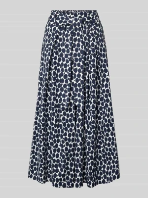 Spódnica midi ze wzorem na całej powierzchni i elastycznym pasem MORE & MORE