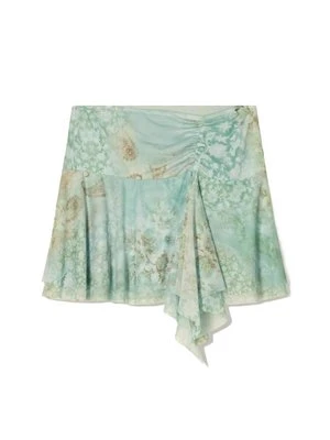 Spódnica mini Bershka jasnozielony