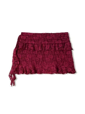 Spódnica mini Bershka bordowy