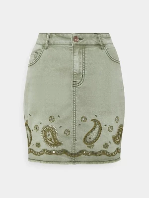 Spódnica mini Desigual khaki
