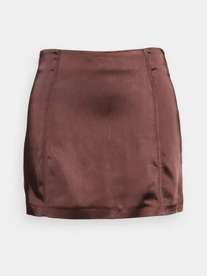 Spódnica mini Gina Tricot brązowy