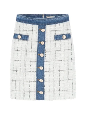 Spódnica mini Guess biały