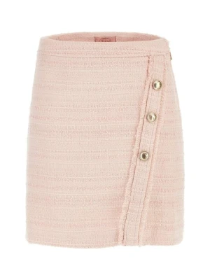 Spódnica mini Guess jasnoróżowy