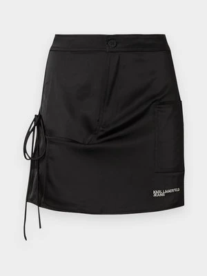 Spódnica mini KARL LAGERFELD czarny
