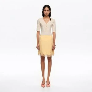 Spódnica mini koronka żółta BIMBA Y LOLA