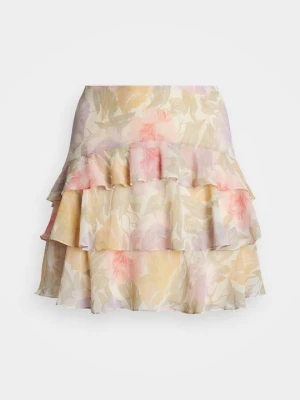 Spódnica mini Lauren Ralph Lauren mleczny