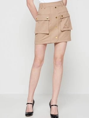 Spódnica mini LOVE MOSCHINO wielbłądzi